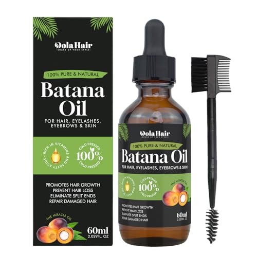 Batana Oil for Hair Growth Organics Pure Batana Hair Oil 100% Natural Batana Oil Nourishes Damaged Hair Natural Hair Growth Oil and Conditioner Batana Hair Oil 2.02 Fl Oz