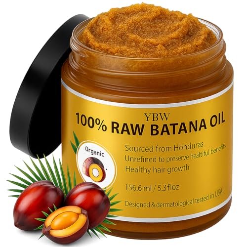 Raw Batana Oil for Hair Growth by Dr. Sebi Organic Raw Honduras Oil - 100% Pure & Natural Botana Paste for Thicker, Stronger Hair for Men and Women