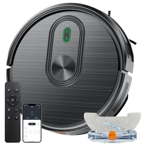 XIEBro Robot Vacuum and Mop Combo, 2 in 1 Robotic Vacuums Cleaner with 3200Pa Max Suction, App/Wi-Fi/Voice, Robot Vacuum with Schedule, Self-Charging, Slim, for Pet Hair, Hard Floor, Carpet